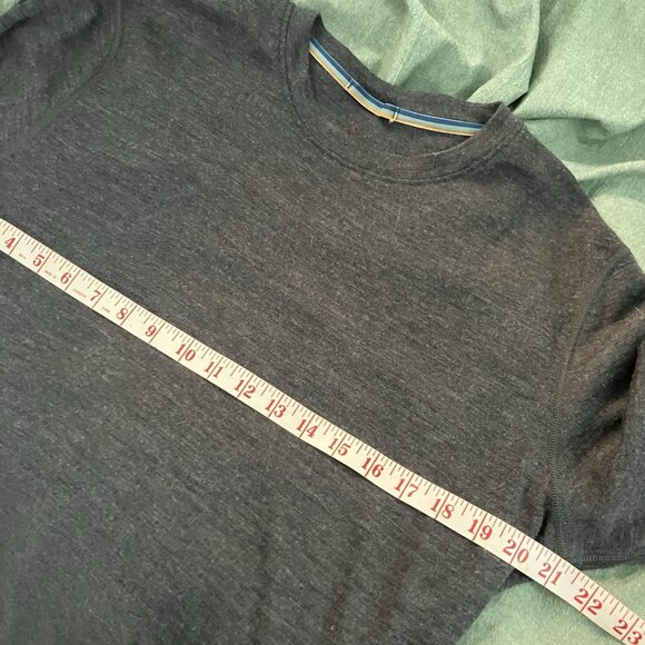 Meriwool Base Layer Sweater Mens XL Gray Outdoor Gorpcore Merino Wool Knit - Picture 8 of 10